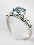 Classic Antique Aquamarine Engagement Ring