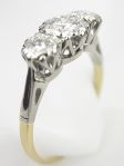 1930's 3 Stone Antique Diamond Engagement Ring