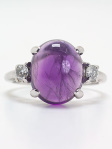 1950s Amethyst and Diamond Engagement Ring