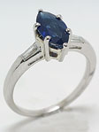 Antique Engagement Ring with Marquise Cut Sapphire