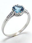 Antique Edwardian Aquamarine Engagement Ring