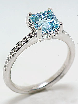new contemporary aquamarine engagement ring ring size 6 0 sizing ...