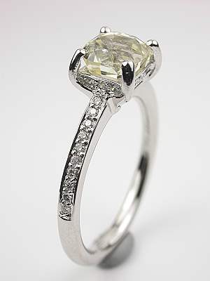 Classic White Sapphire Engagement Ring