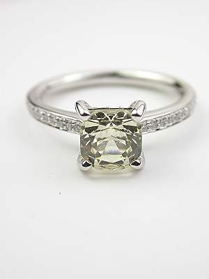 Classic White Sapphire Engagement Ring