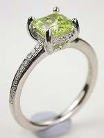 Square Cut Chrysoberyl Engagement Ring