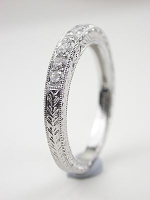 Antique Style Diamond Wedding Band
