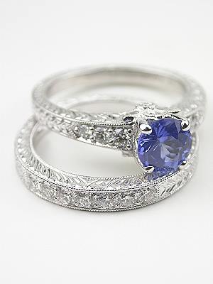 Antique Style Diamond Wedding Band