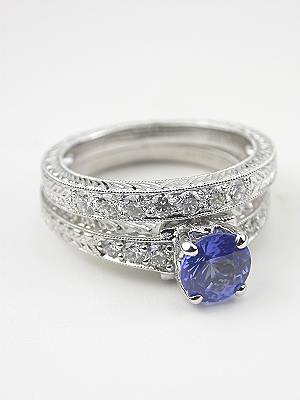Antique Style Diamond Wedding Band