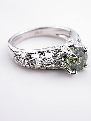 Green Sapphire Engagement Ring
