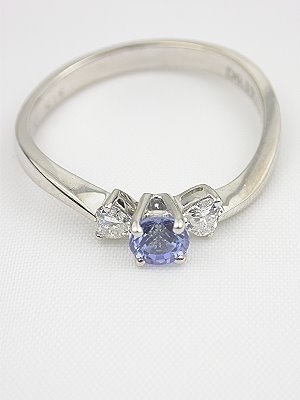 Contemporary Sapphire Engagement Ring