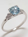 Antique Aquamarine Engagement Ring