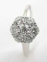 Diamond Cluster Engagement Ring