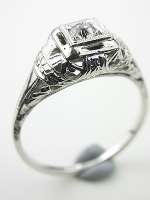 Art Deco Old European Cut Diamond Engagement Ring