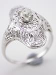 Antique Filigree and Diamond Dinner Ring