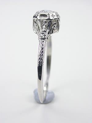 Late Edwardian Antique Filigree Engagement Ring