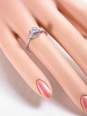 Late Edwardian Antique Filigree Engagement Ring