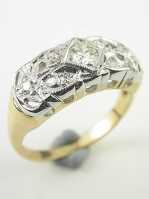 Antique Two-Toned Diamond Wedding Ring