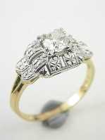 Two-Toned Antique Diamond Engagement Ring