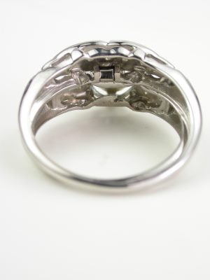 Vintage Aquamarine Bridal Rings Set