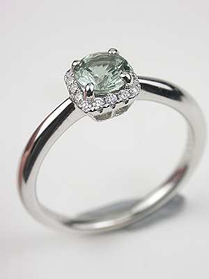 Simply Elegant Green Sapphire Engagement Ring