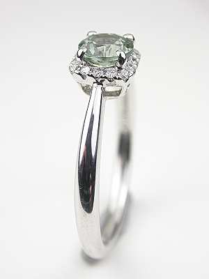Simply Elegant Green Sapphire Engagement Ring