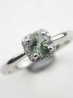 Simply Elegant Green Sapphire Engagement Ring