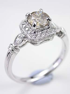 Champagne Diamond Engagement Ring