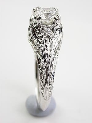 Antique Style Edwardian Diamond Engagement Ring