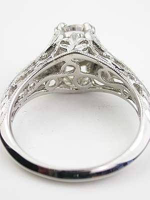 Antique Style Edwardian Diamond Engagement Ring