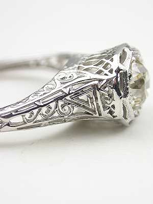 Old European Cut Diamond Engagement Ring
