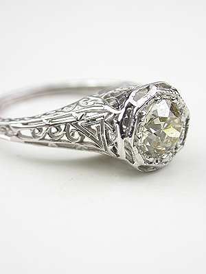 Old European Cut Diamond Engagement Ring