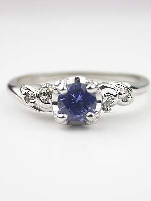 Blue Sapphire Engagement Ring