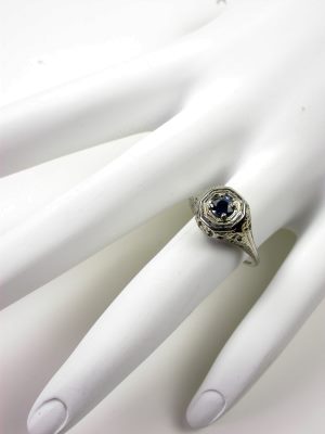 Edwardian Antique Sapphire Engagement Ring