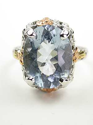Antique Aquamarine Cocktail Ring