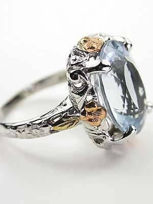 Antique Aquamarine Cocktail Ring