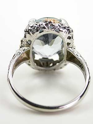 Antique Aquamarine Cocktail Ring
