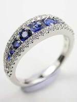 Sapphire and Diamond Wedding Ring