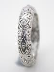 Antique Platinum Filigree Wedding Ring