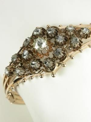 Victorian Rose Gold and Diamond Bracelet