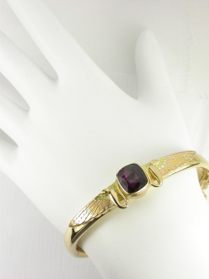 Egyptian Revival Bangle Bracelet