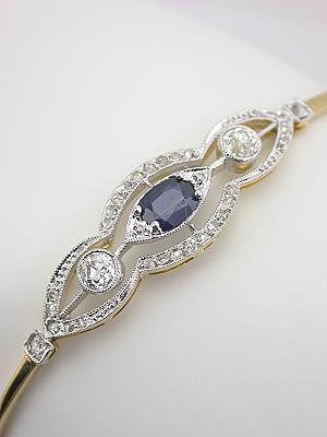 Edwardian Sapphire and Diamond Antique Bracelet