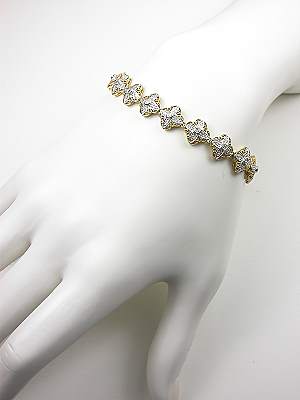 Filigree and Diamond Vintage Bracelet