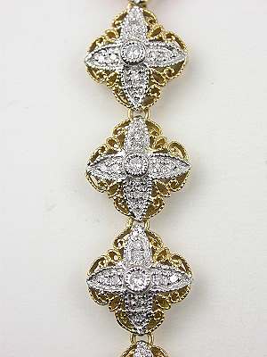 Filigree and Diamond Vintage Bracelet