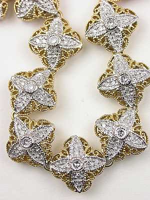 Filigree and Diamond Vintage Bracelet