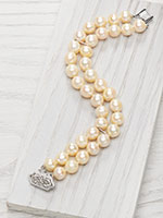Double Strand Vintage Pearl Bracelet