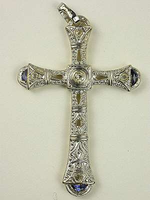 Art Deco Style Filigree Cross