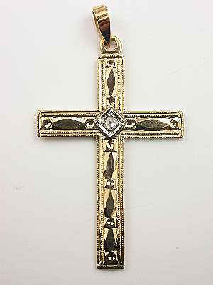 Rose Cut Diamond Cross