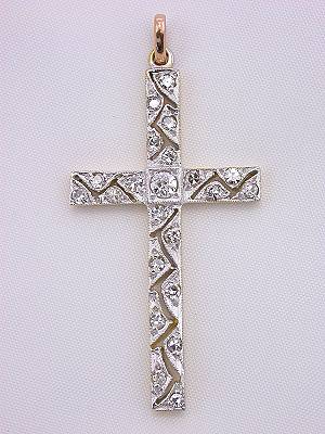 Filigree and Diamond Vintage Cross