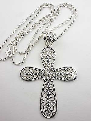 Filigree Vintage Style Cross Necklace