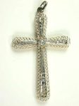 Filigree and Diamond Antique Cross